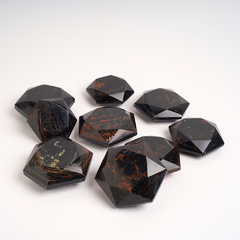 Black Obsidian with Hematite Hexagons