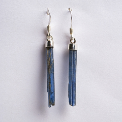 Blue Kyanite Rough Earrings