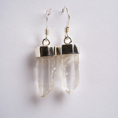 Clear Quartz Natural Point Earrings on internet