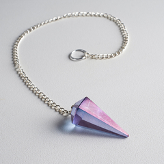 Lavender Aura Pointed 6 Sided Pendulums
