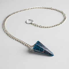 Blue Apatite Pointed 6 Sided Pendulums