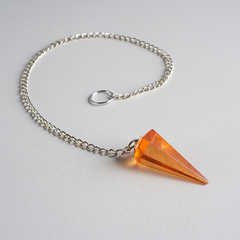 Tangerine Pointed 6 Sided Pendulums
