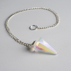 Opal Aura Pointed 6 Sided Pendulums