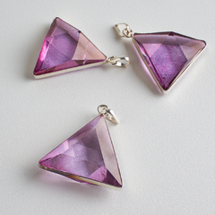 Pink Aura Vogel Triangle Pendants - buy online