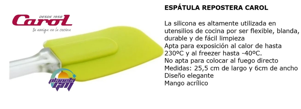 Espátula De Silicona Con Mango Acrílico Repostería Cocina