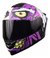 Casco Abatible Kov Dc Zero Two Faces Morado Luz Dot