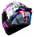 Casco Abatible Kov Dc Zero Two Faces Morado Luz Dot - Motoboutiquebike