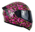 Casco Abatible Kov Estelar Titan Rosa/ Negro Para Moto