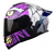 Casco Abatible Kov Dc Zero Two Faces Morado Luz Dot - tienda en línea