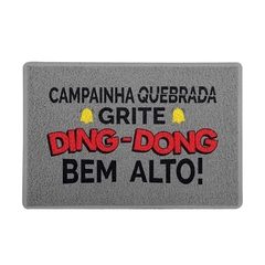 CAPACHO 60X40CM DING DONG - CINZA