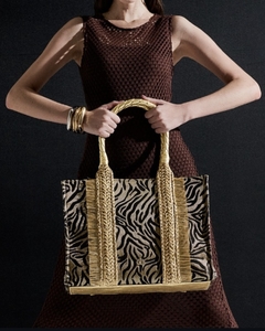 ISLA - BOLSA MAXI TOTE ANIMALIER NATURAL