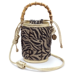 ISLA - BOLSA BUCKET ANIMALIER OURO - comprar online