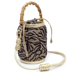 ISLA - BOLSA BUCKET ANIMALIER OURO na internet