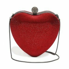 ISLA - BOLSA CLUTCH EM CRISTAIS - HEART - Místika Acessórios