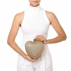 ISLA - BOLSA CLUTCH EM CRISTAIS - HEART - comprar online