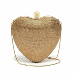 ISLA - BOLSA CLUTCH EM CRISTAIS - HEART