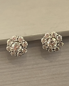 Moissanite - Brinco Flor