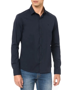 Camisa Manga Longa Calvin Klein Essential Azul Marinho