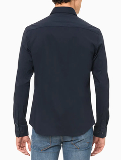 Camisa Manga Longa Calvin Klein Essential Azul Marinho - comprar online