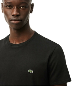 Camiseta Lacoste Algodão Pima Preto - comprar online