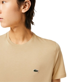 Camiseta Lacoste Algodão Pima Bege na internet