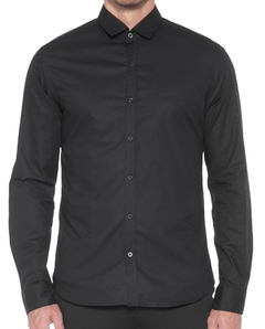 Camisa Manga Longa John John Slim Preta - comprar online