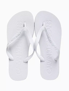 Chinelo Calvin Klein Jeans Baixo Relevo Branco