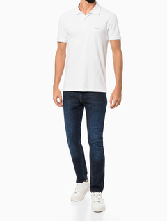 Camisa Polo Calvin Klein Friso Branco - comprar online