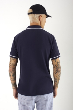 Polo Original Penguin Tradicional Azul Marinho - comprar online