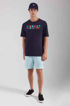 Camiseta Original Penguin Logo Colorida Azul Marinho - comprar online