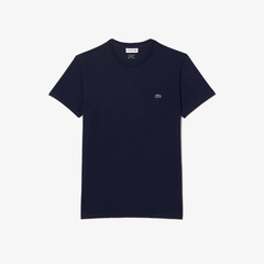 Camiseta Lacoste Algodão Pima Azul Marinho na internet