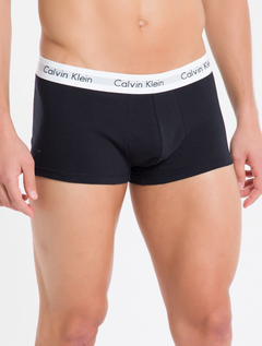 Kit 3 Cuecas Calvin Klein Low Rise Trunk Preto