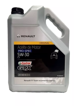 Aceite Original Renault Castrol Gtx Sintetico 5w-30 X 4lt