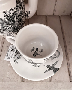 Taza de te de ceramica con motivo botanico en internet