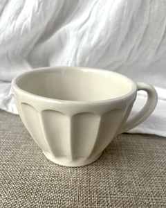 4 tazas de ceramica color natural