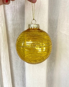 Esfera acrílico transparente oro 12cm