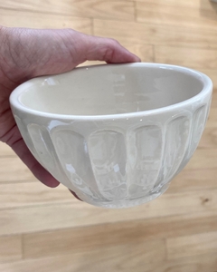 Compotera de ceramica blanca