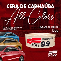 Cera De Carnaúba All Colors 100g Soft99 - Comprebem Comprejá