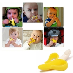 Mordedor e Massageador para bebê em formato de banana