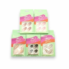 MELY UÑA POSTIZA COFFIN 12PCS SURTIDOS EN CAJA VERDE LH-J7BM2E