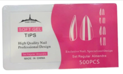 Paris night tip soft gel almendra 500pcs