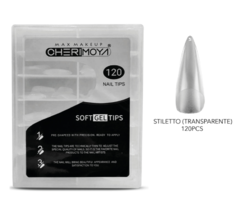 Tips para soft gel Stiletto (Prelimado 120pcs) CHERIMOYA BH001110