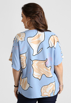 609EST - Blusa Nina de Lino estampado - tienda online