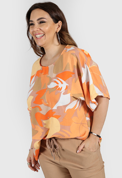 Imagen de 609EST - Blusa Nina de Lino estampado