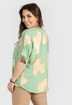 609EST - Blusa Nina de Lino estampado