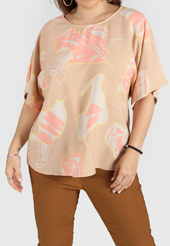 609EST - Blusa Nina de Lino estampado - SILA