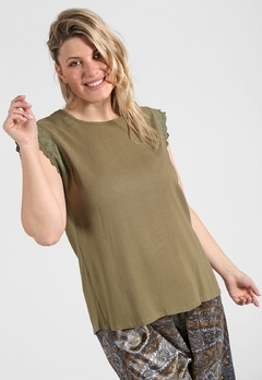 361 - Blusa Bianca de Lino con lycra - comprar online