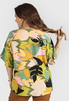 609EST - Blusa Nina de Lino estampado - comprar online