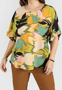 609EST - Blusa Nina de Lino estampado