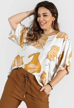 Imagen de 609EST - Blusa Nina de Lino estampado